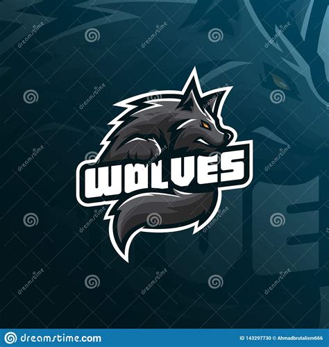 Wolf Mascot Logo Design Vector With Modern Illustration Concept Style