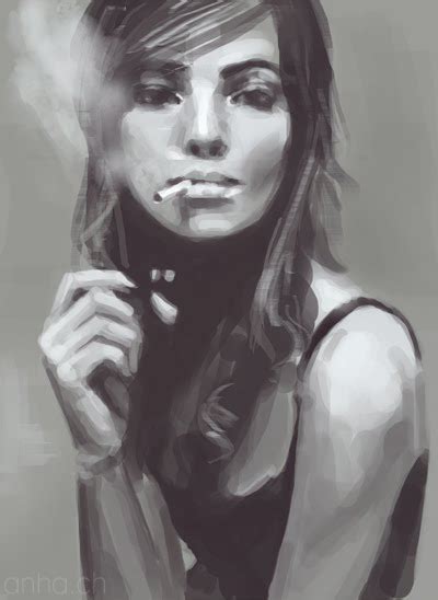 Sketch Smoking Girl By Anhanas On Deviantart