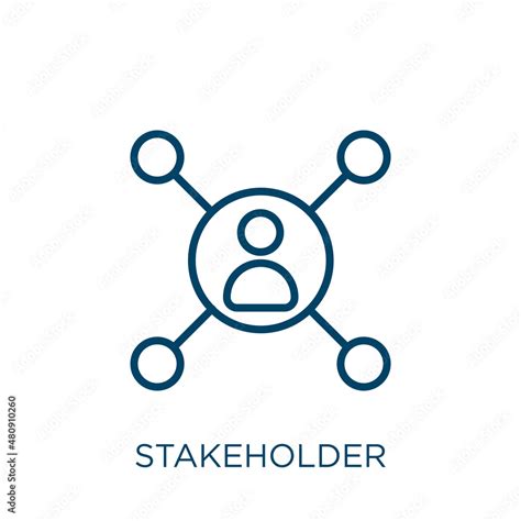 Stakeholder Icon Thin Linear Stakeholder Management Strategy Outline