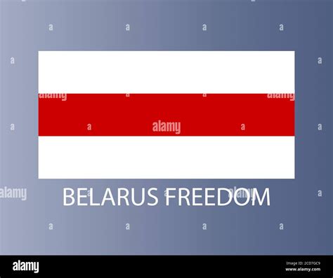 National Historical Flag Belarus White Red White Vector Illustration