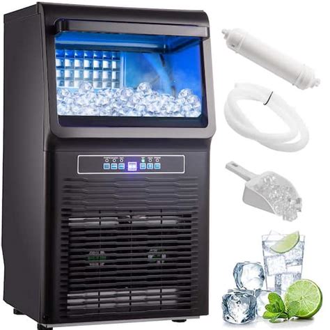 Vevor Lb Hcounter Automatic Portable Freestanding Ice Maker Machine With Lb Storage