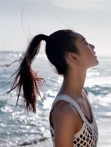 Liu Wen Hits The Beach In 90s Inspired Fashion For ELLE China Fashion