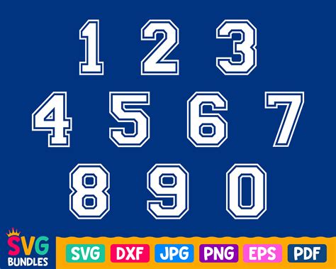 Sports Numbers Svg Athletic Numbers Svg Jersey Numbers Svg Etsy Images