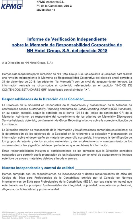 Anexo Informe De RevisiÓn Independiente Memoria Nh 2018