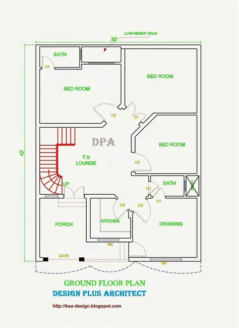 There is 30 feet road in east & 25 feet road towards south direction. House image | House map, Home map design, Model house plan