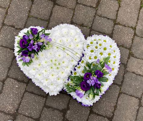 Double Heart Funeral Tribute Funeral Flowers Funeral Flower
