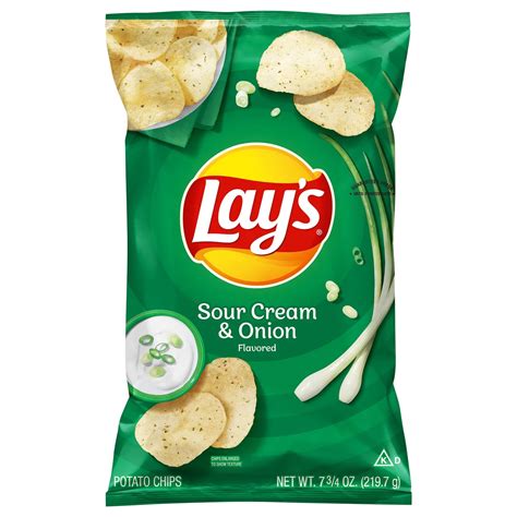 Lays Sour Cream And Onion Potato Chips Shop Chips At H E B