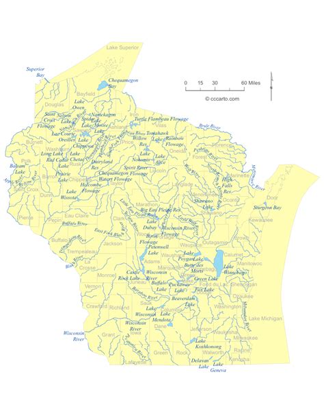 Map Of Wisconsin Lakes Zip Code Map