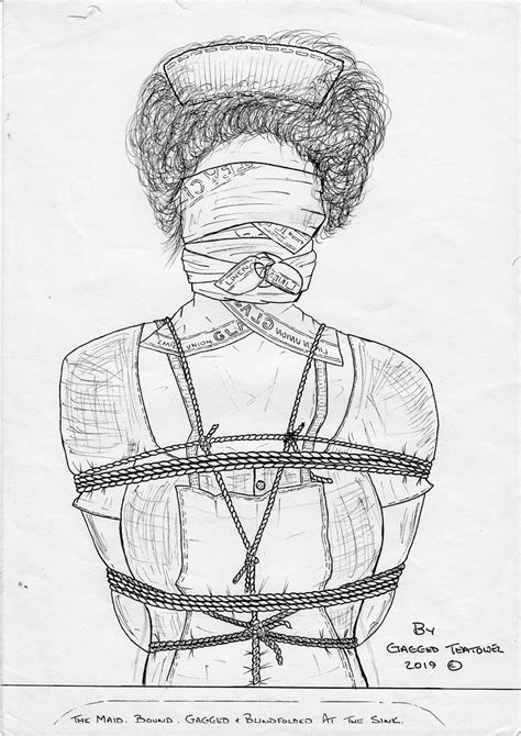 maid bound gagged and blindfolded at the sink gagged teatowel flickr
