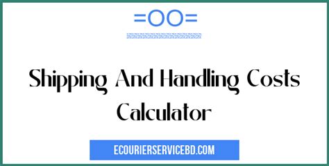 Shipping And Handling Costs Calculator