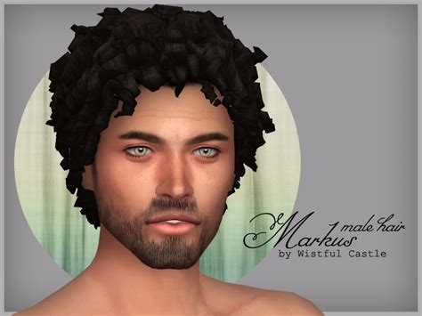 Wistfulcastles Markus Male Hair Sims 4 Curly Hair Mens Hairstyles