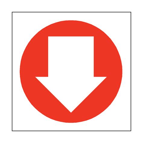 Arrow Sign Down Pvc Safety Signs
