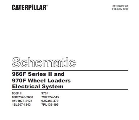 Cat 966f Series Ii And 970f Wheel Loaders Electrical System Schematic