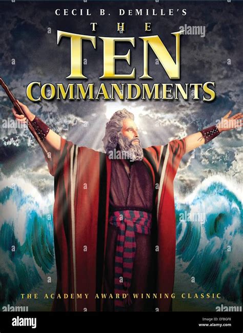 Charlton Heston Poster The Ten Commandments 1956 Stock Photo Alamy