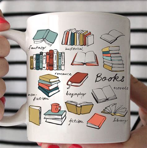books in library mug books and librarian mug reading mug etsy