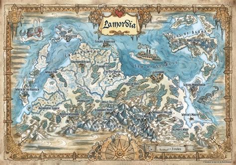 Dandd Van Richtens Guide To Ravenloft Map Of Lamordia An Art Print