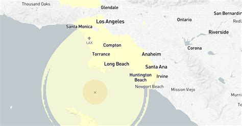 Magnitude 41 Earthquake Off Los Angeles County Coast Shaking Felt