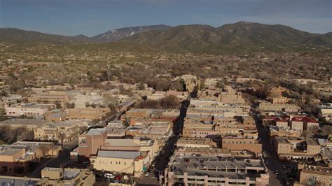 57k Stock Footage Aerial Video Of The Downtown Area Of Santa Fe New