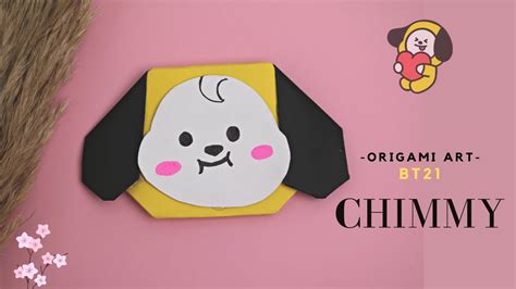 Origami Bt21 Chimmy Diy Bts Character Paper Origami Paper Bt21
