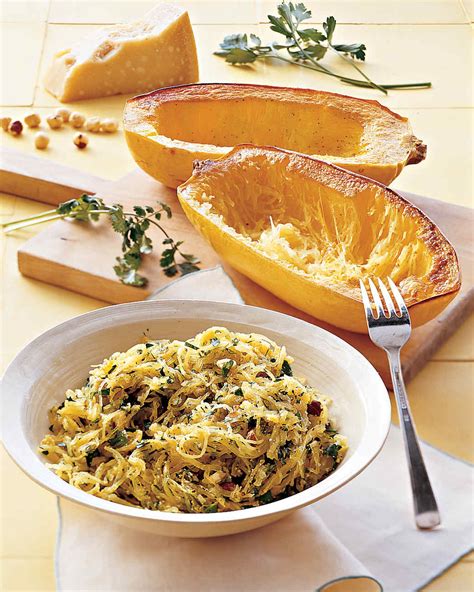 Roasted Spaghetti Squash With Herbs Recipe Martha Stewart