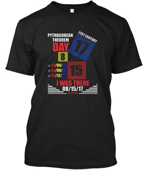 Funny Math Pythagorean Theorem Day Black T Shirt Front Math Humor