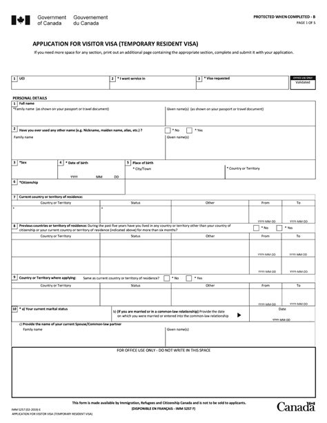 Imm 5257 Form Fill Online Printable Fillable Blank Imm 5257