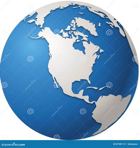 World Globe Stock Vector Illustration Of Isolated Pacific 8198172