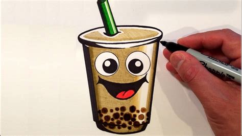 Bubble tea supply on instagram: How to Draw a Cute Bubble Tea Smiley Face - YouTube