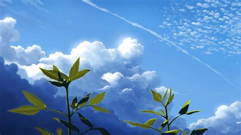 Wallpaper Anime Sky Landscape Clouds 1920x1080 Xistent 1677303