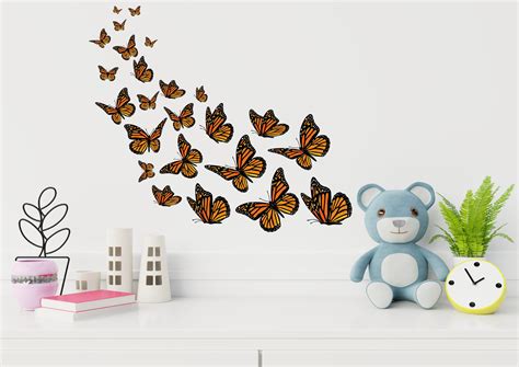 Butterfly Wall Sticker Decorative Butterfly Wall Decal Etsy