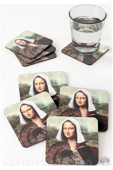 Mona Lisa Thanksgiving Pilgrim Coasters By Gravityx9 Thanksgiving