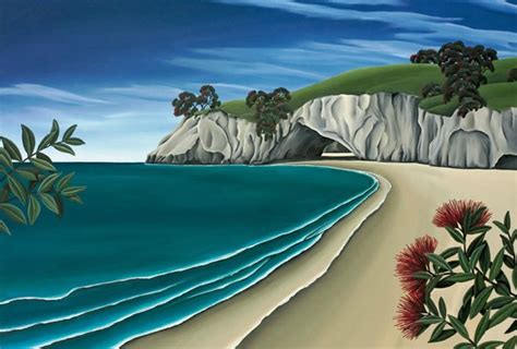 New zealand scenery and landscape photo and canvas prints for sale from nzipp award winning photographer anthony turnham. Pohutukawa Cave Canvas Art Print by Diana Adams: New ...