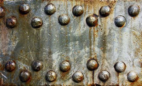 Steel Rivets With Rust Minimalist Steampunk Photograph By Movie Poster
