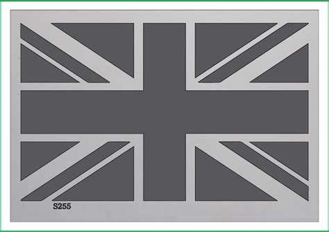 Union Jack Flag Impresión Mylar Stencil 190 Micras Mylar A4 A3 Etsy