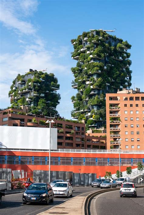 Milan Italy August 15 2019 Bosco Verticale Vertical Forest Apartment
