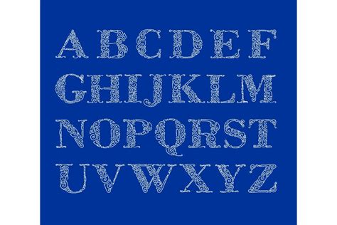 White Alphabet Clipart Set 14490 Illustrations Design Bundles