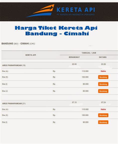 Temukan informasi jadwal, harga tiket kereta api dan fakta menarik lainnya dari perkeretaapian indonesia di tiket resmi. Harga Tiket Kereta Api Bandung - Cimahi - Kereta Api Online