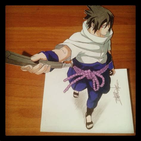 Prismacolor Colored Pencil Drawing Of Sasuke Uchiha 3d Watch The Full