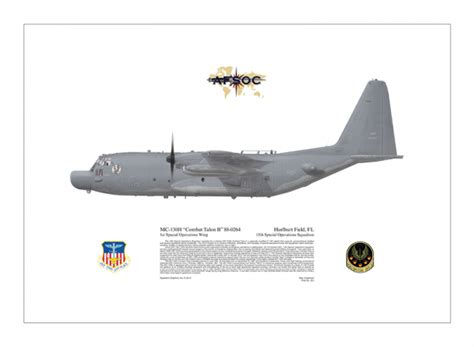 Mc 130h Combat Talon Ii 1st Sow 15th Sos Hurlburt Field Fl Squadron Graphics
