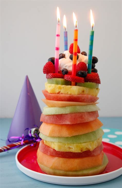 Fruit Tower Birthday Cake Weelicious