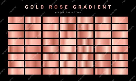 Premium Vector Collection Of Gold Rose Foil Texture