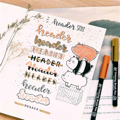 90 Simple And Creative Bullet Journal Header And Title Ideas Masha Plans