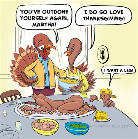 Thanksgiving Turkey Dinner Cartoon Cartoon