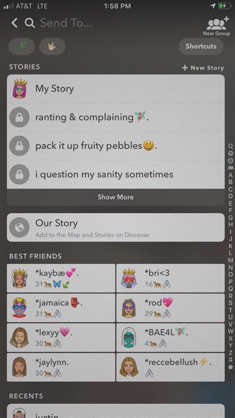 bestfriends list layout🦎 snapchat message snapchat friends snapchat names