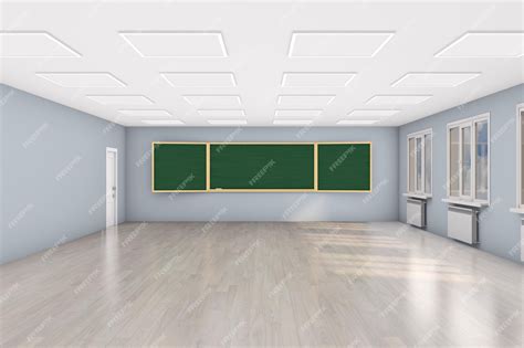 Premium Photo Interior Empty School Classroom 3d Illustration Back To