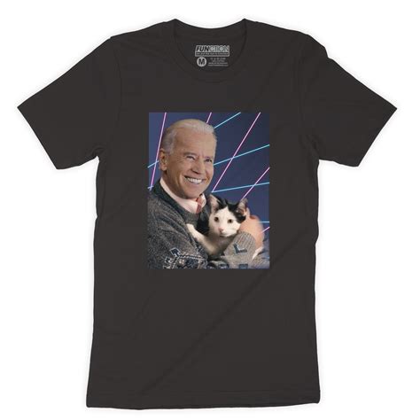 Joe Biden Holding Cats Funny Novelty Gag Joke Shirt Mens T Shirt Tee