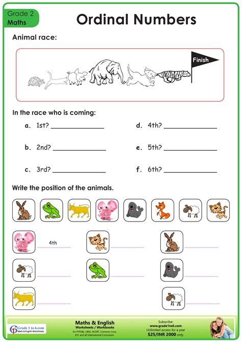 Ordinal Numbers Worksheet For Grade 1 Your Home Teach