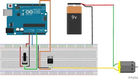 Control Dc Motor With Npn Transistor Arduino Pwm Hackster Io