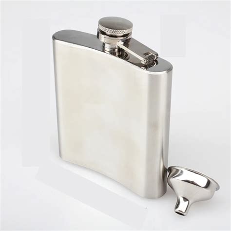 Buy Stainless Steel 6oz Hip Flask Alcohol Whiskey