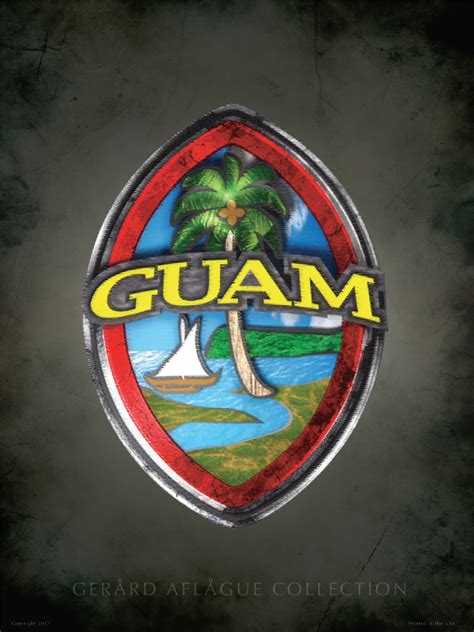 Textured Guam Seal Poster